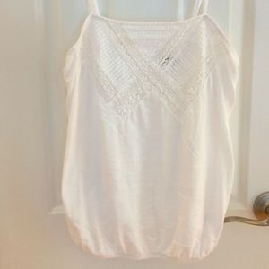 Womens small white cotton camisol